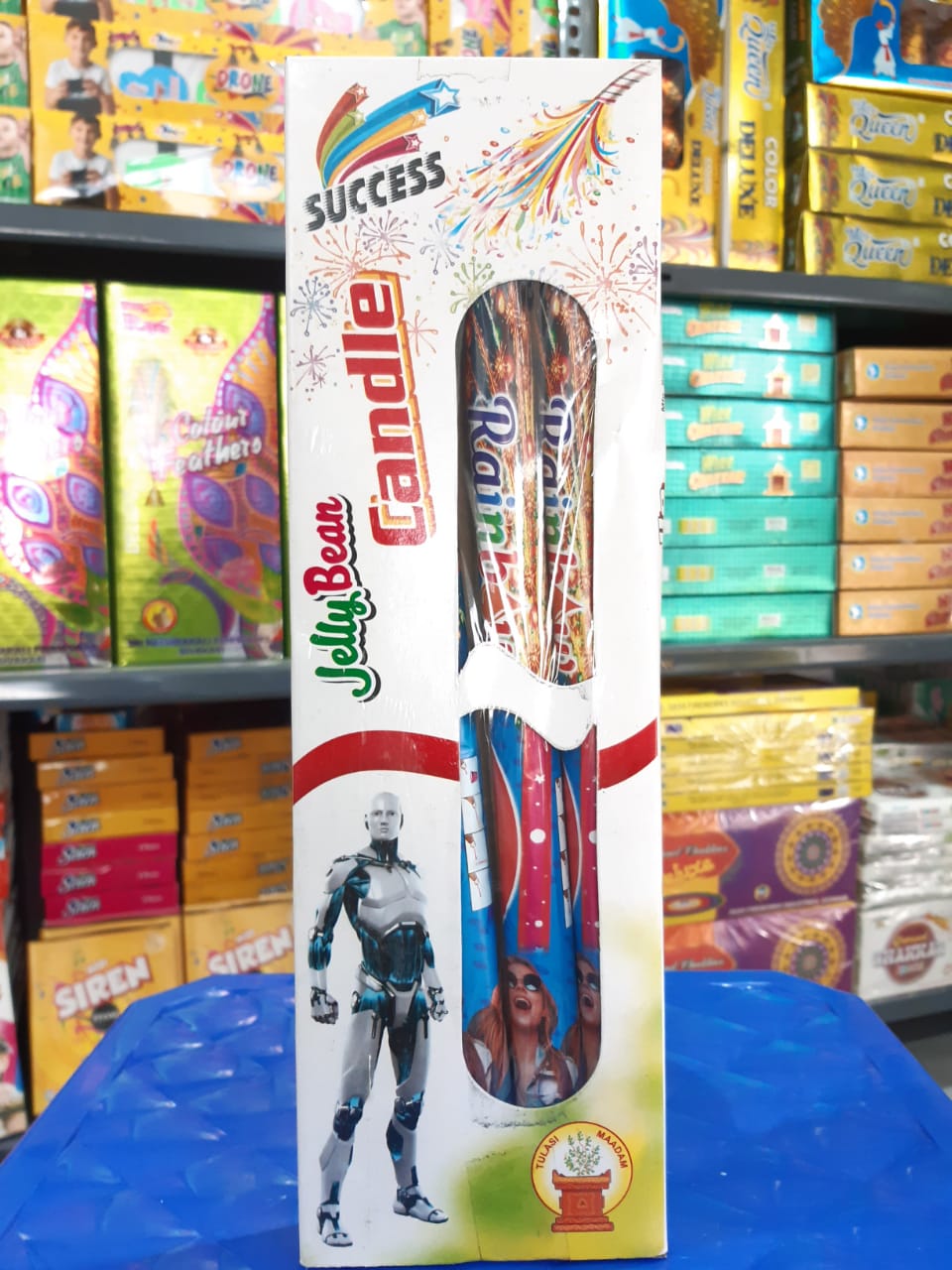 Decorative jolly bean candle cracker