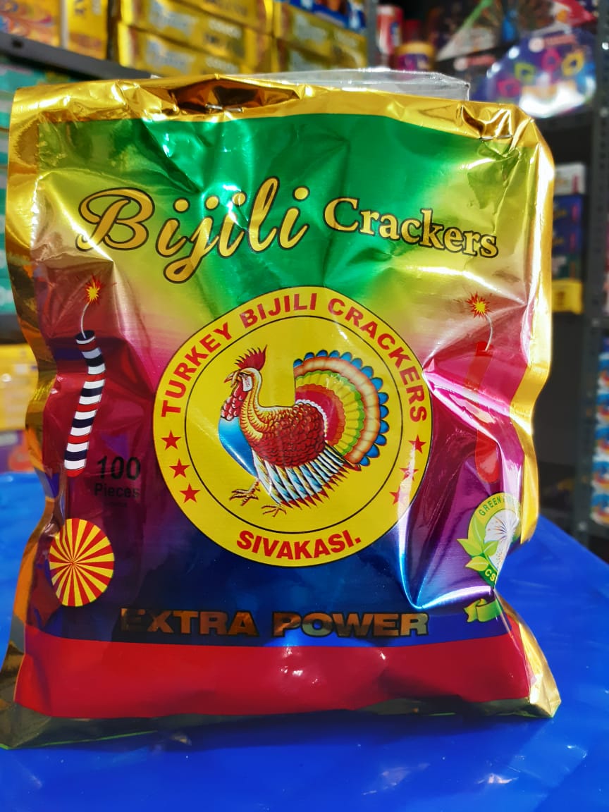 Traditional red bijili crackers